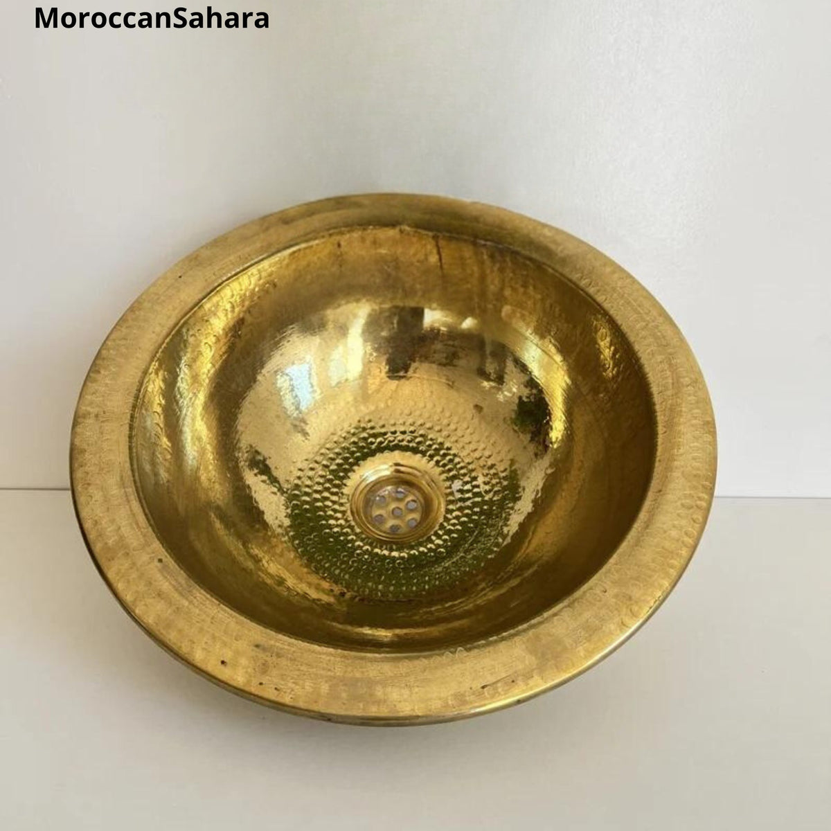 Handmade Solid Brass Moroccan Basin: Bathroom Sink, 12.5/16.5 in