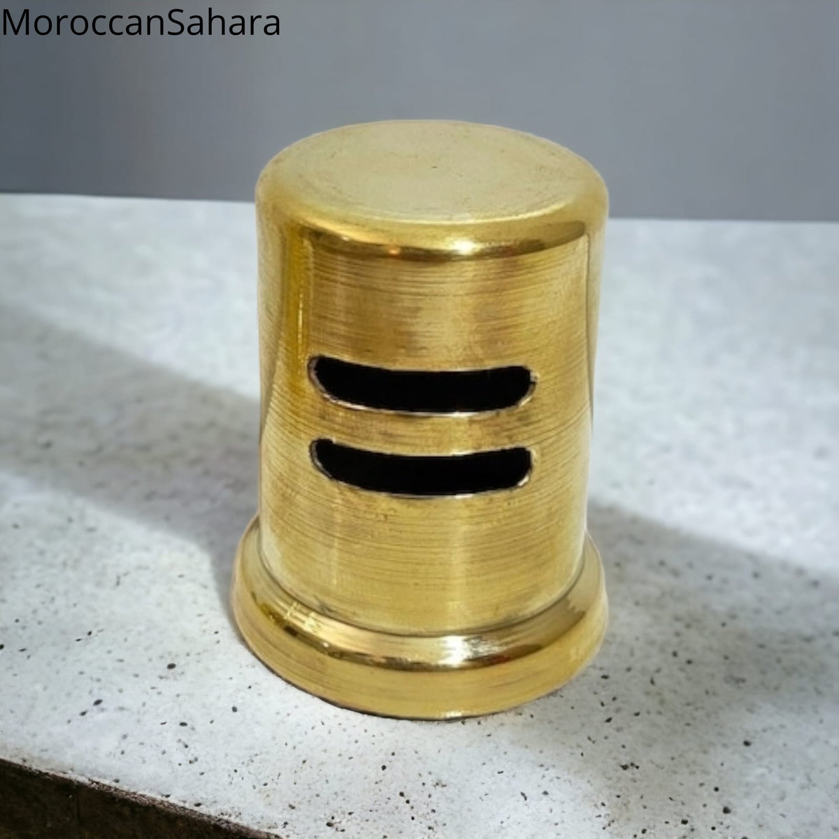 Handmade Unlacquered Brass Air Gap Cover: Golden Dishwasher Part