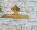 Hammered Solid Brass Floating Shelf, Bathroom Bottle Holder, Wall Mount Shelf Brass, Shampoo Hanger