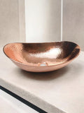 Handcrafted Unlacquered Copper Vessel Sink: Hammered or Smooth