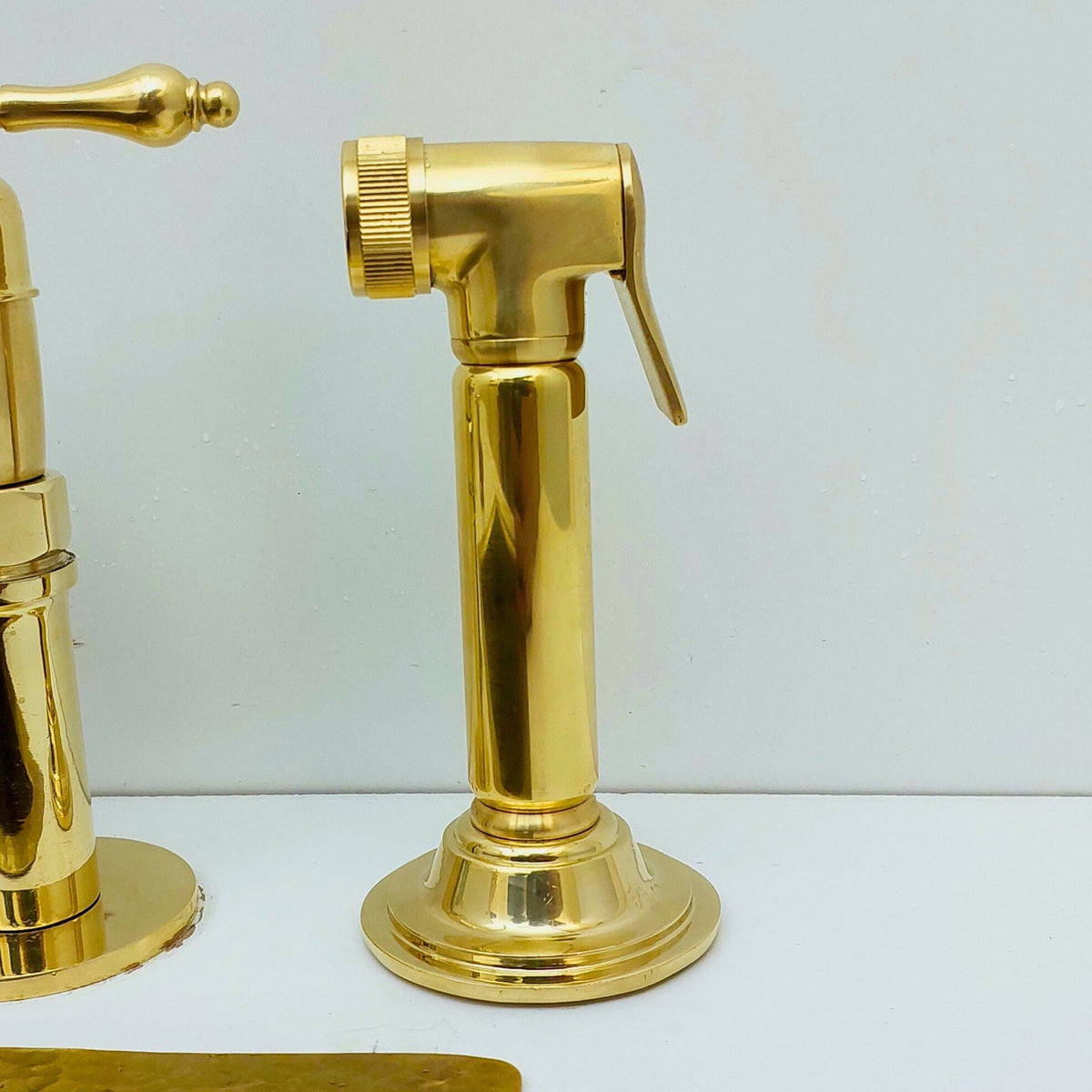 Unlacquered Brass Kitchen Side Sprayer