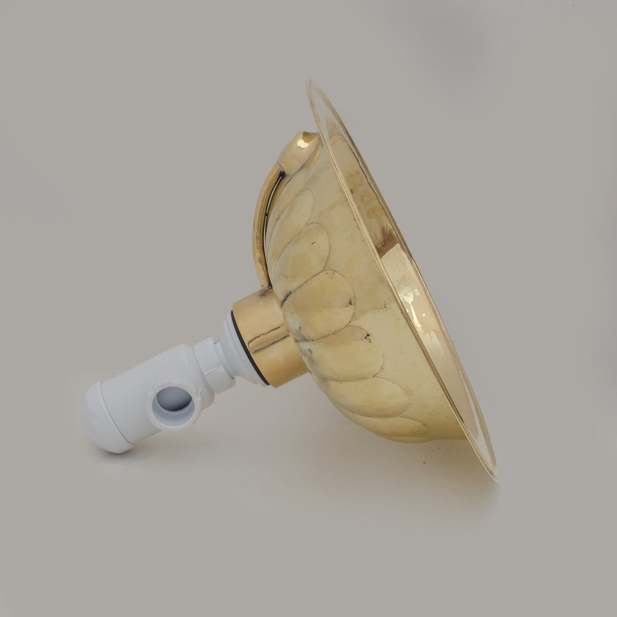 Petal-Etched Solid Brass Oval Drop-In Sink