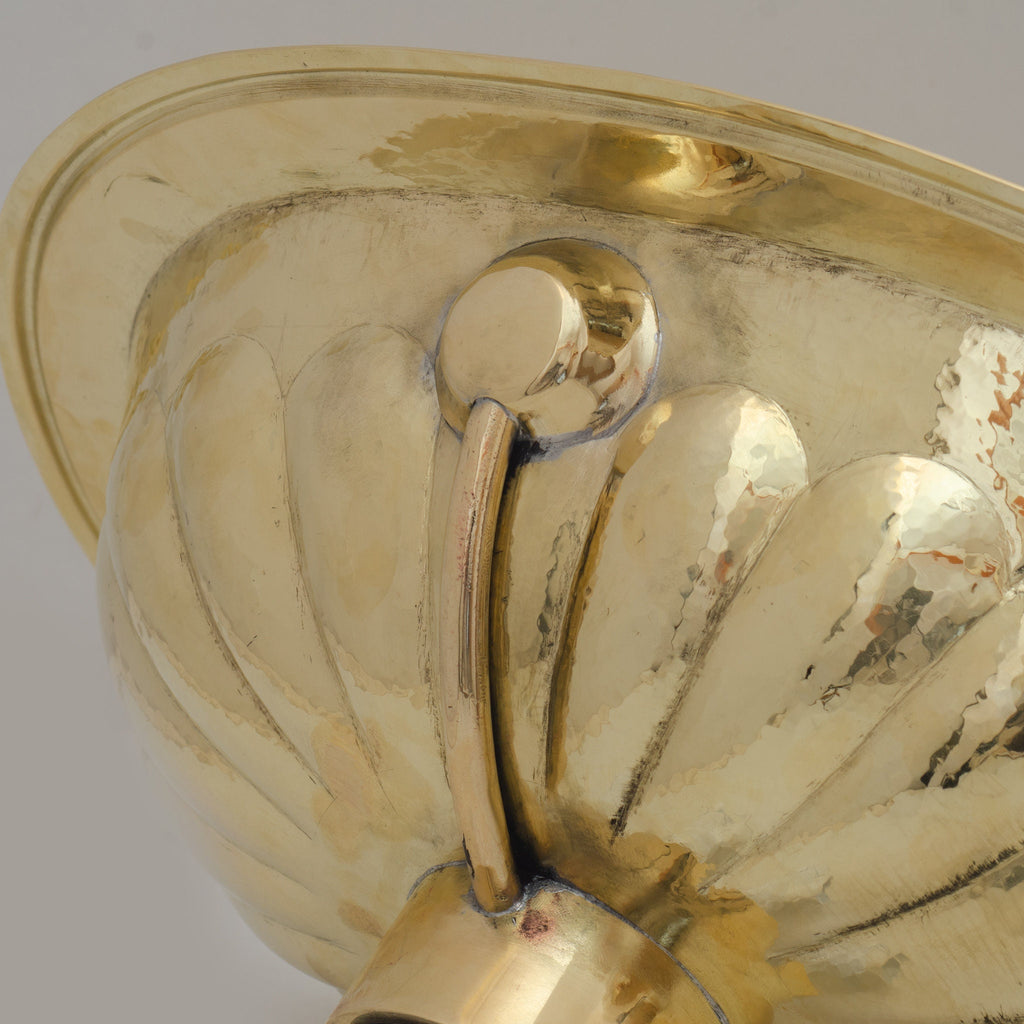 Petal-Etched Solid Brass Oval Drop-In Sink