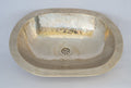 Bathroom Oval Silver Sink, German Silver Vessel Sink, Powder Room Countertop Sink, Silver Washbasin Oval