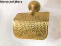 Handcrafted Unlacquered Solid Brass Toilet Paper Holder