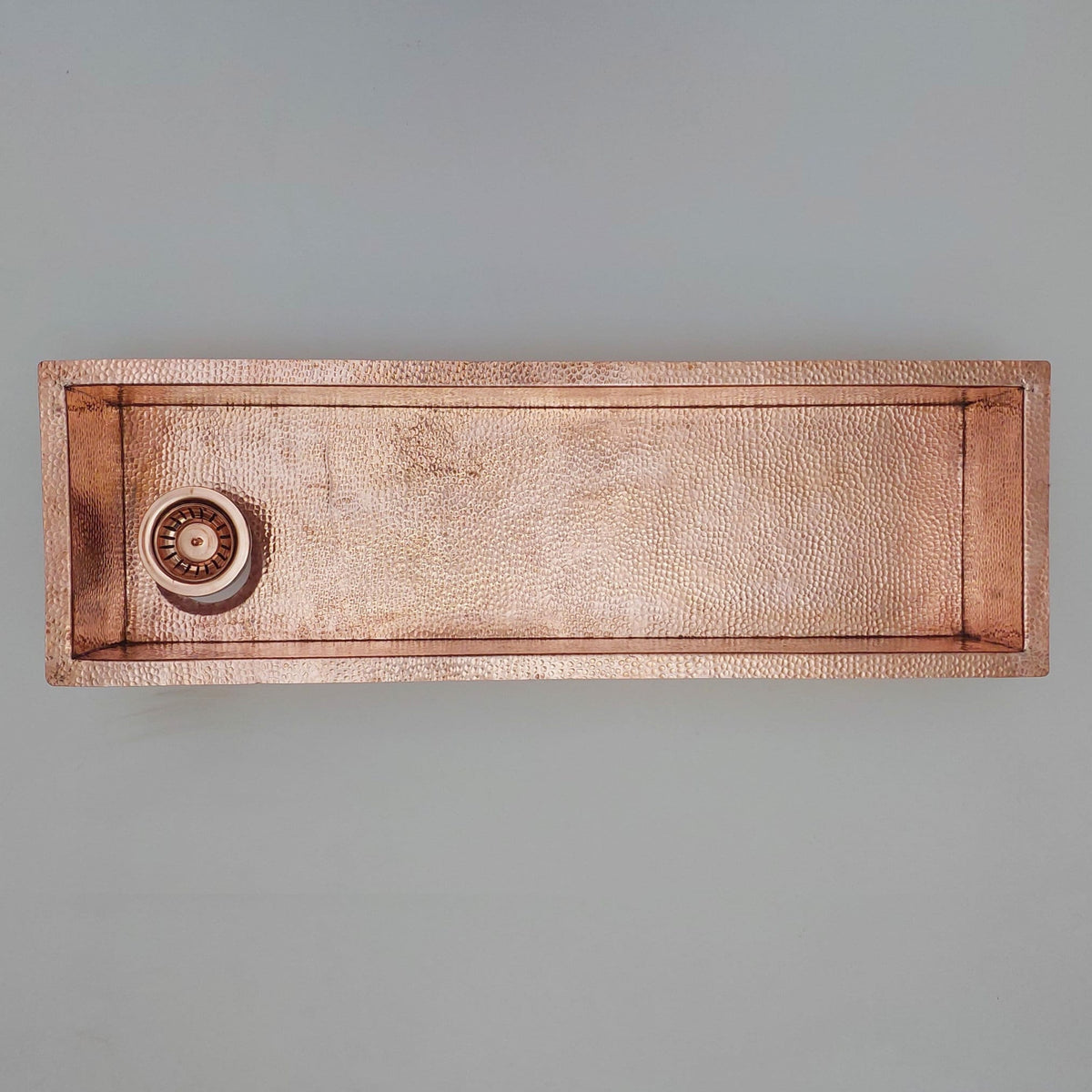 Hammered Copper Farmhouse Sink with Drain
