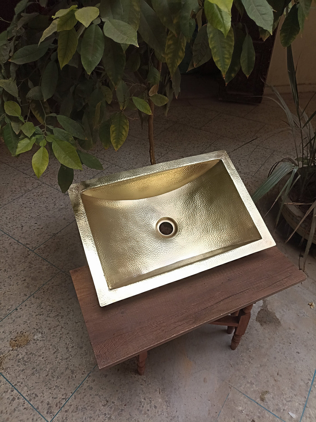 Handcrafted Hammered Brass Sink