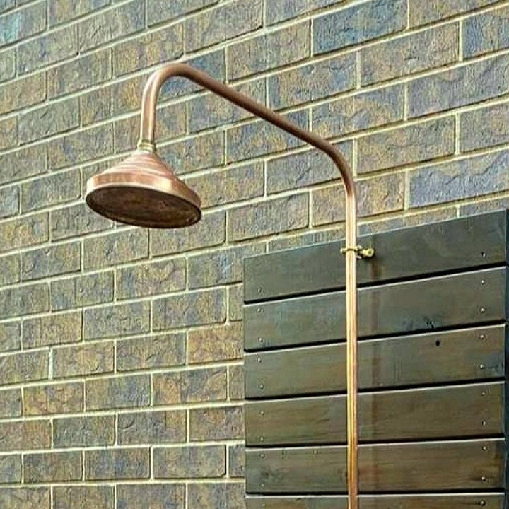 Handcrafted Solid Copper Rainfall Showerhead