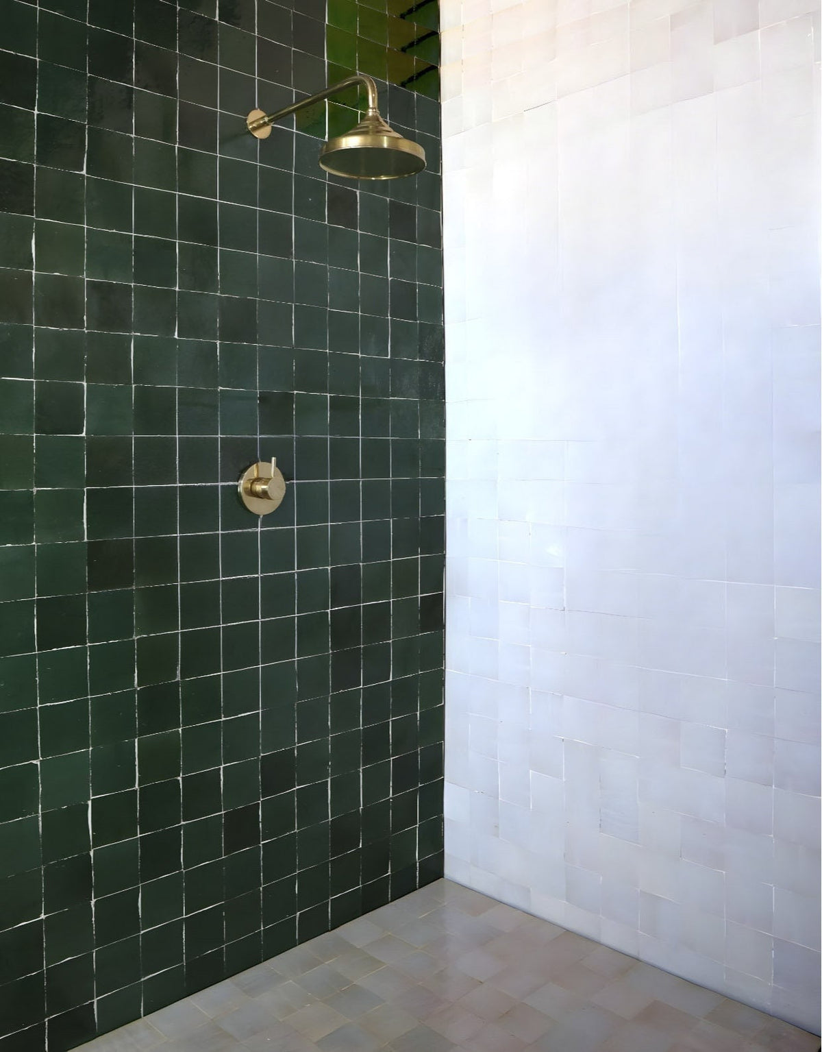 Vintage Brass Rain Shower System, Customizable Shower Arm & Head