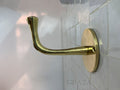 Unlacquered Brass Towel Hook, Antique Style Bathroom Accessory