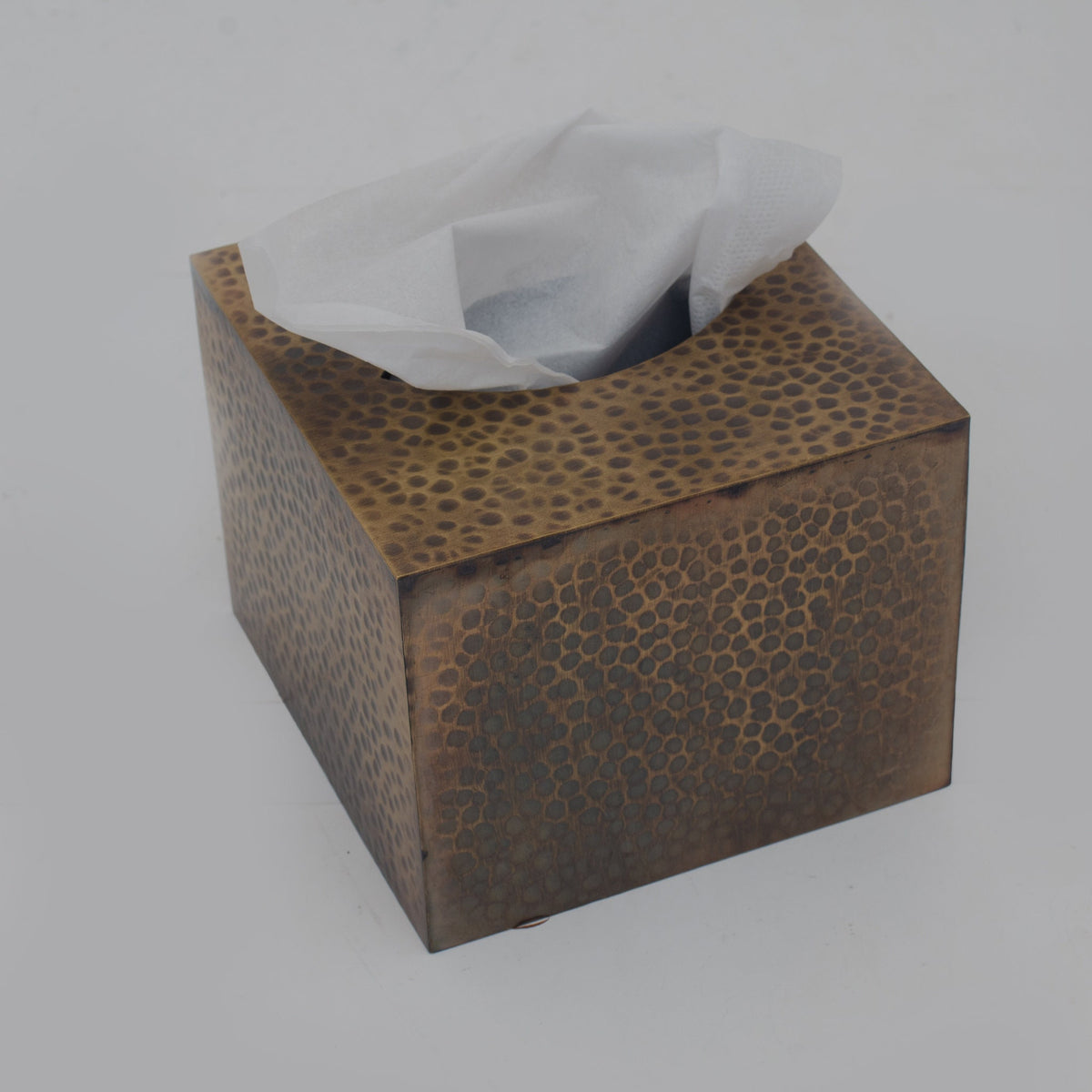 Antique Tissue Box Cover, Brass Tissue Dispenser, Bronze Tissue Cover