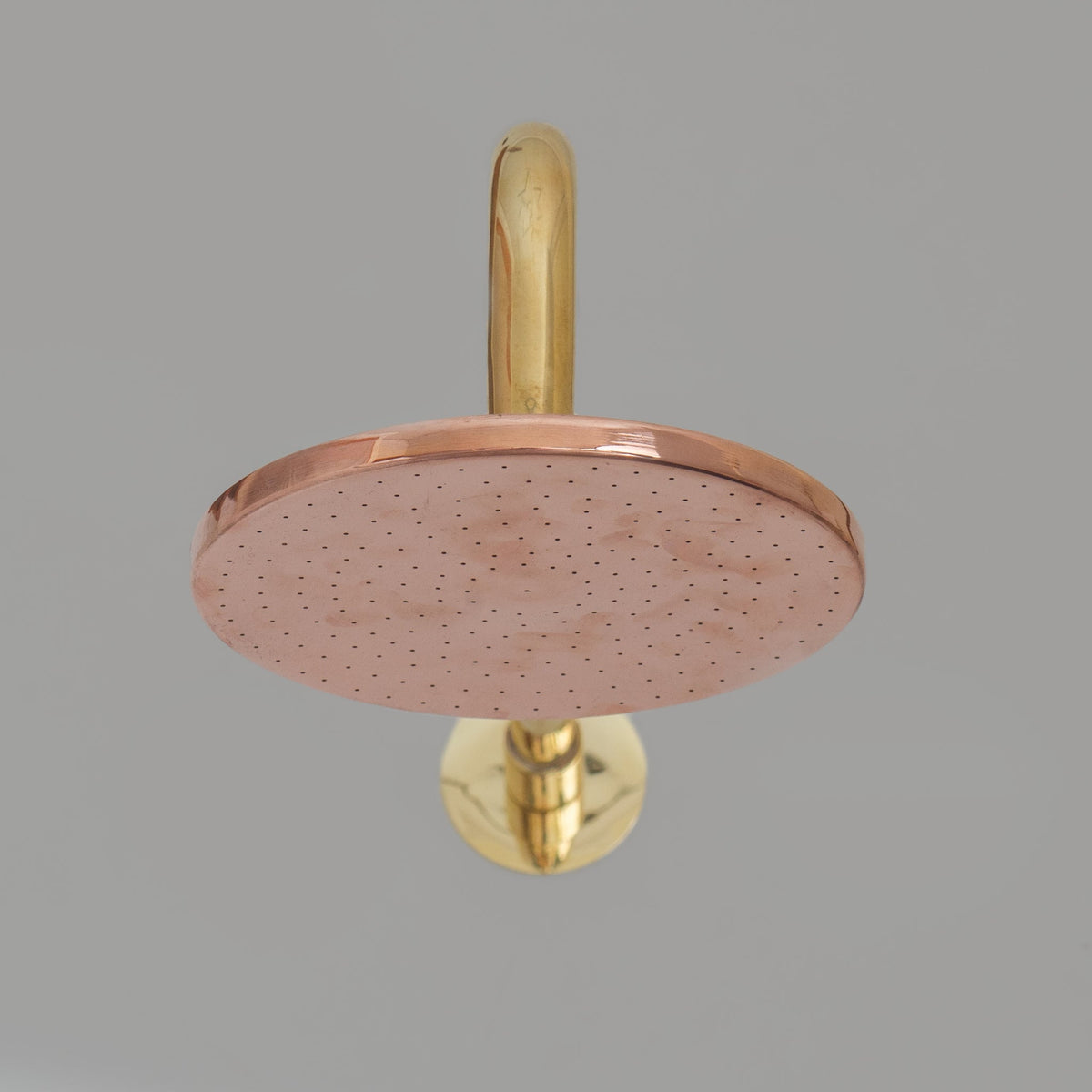 Copper Rain Shower Head, Handcrafted Vintage Solid Copper Showerhead, Works Outdoor