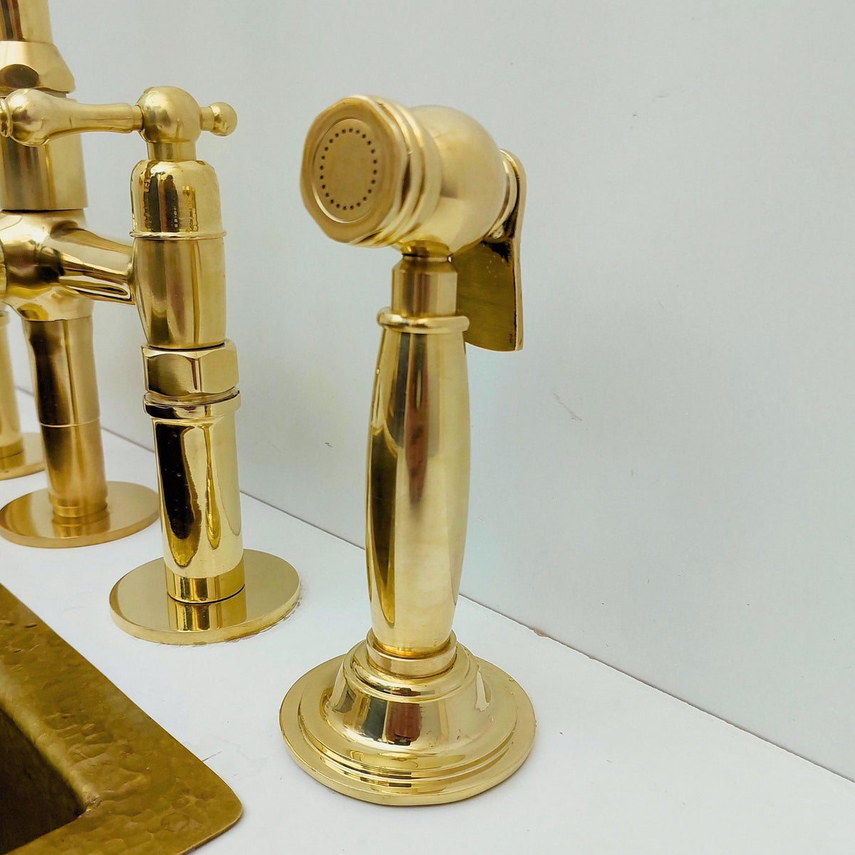 Unlacquered Brass Kitchen Side Sprayer
