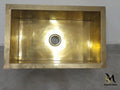 Handcrafted Unlacquered Brass Undermount Kitchen Sink: Custom Sizes