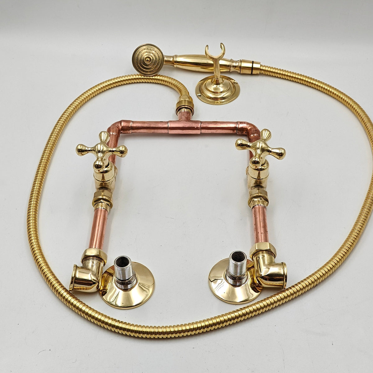Handmade Unlacquered Copper Shower System: Industrial Exposed Design