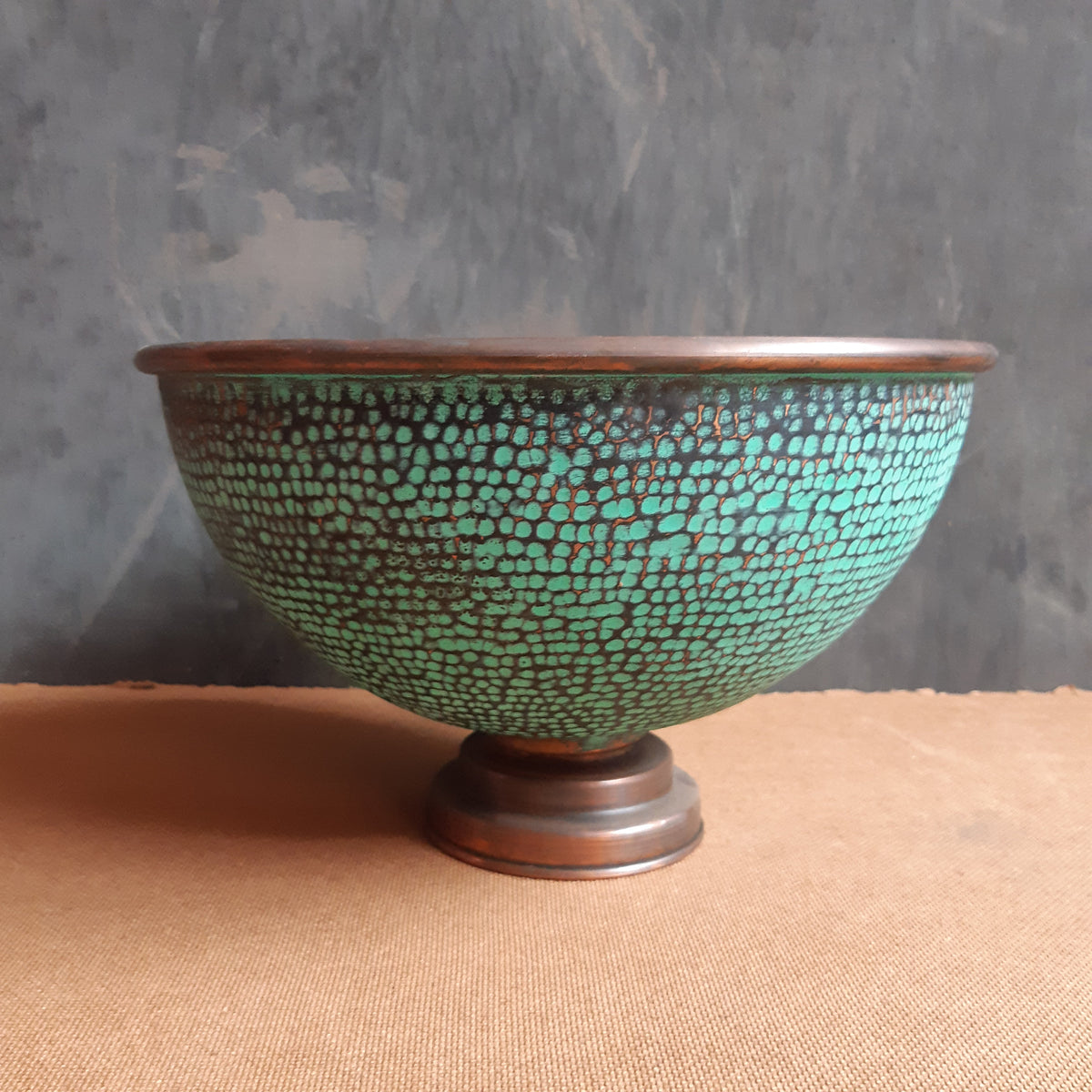 Green Patina Copper Bathroom Sink