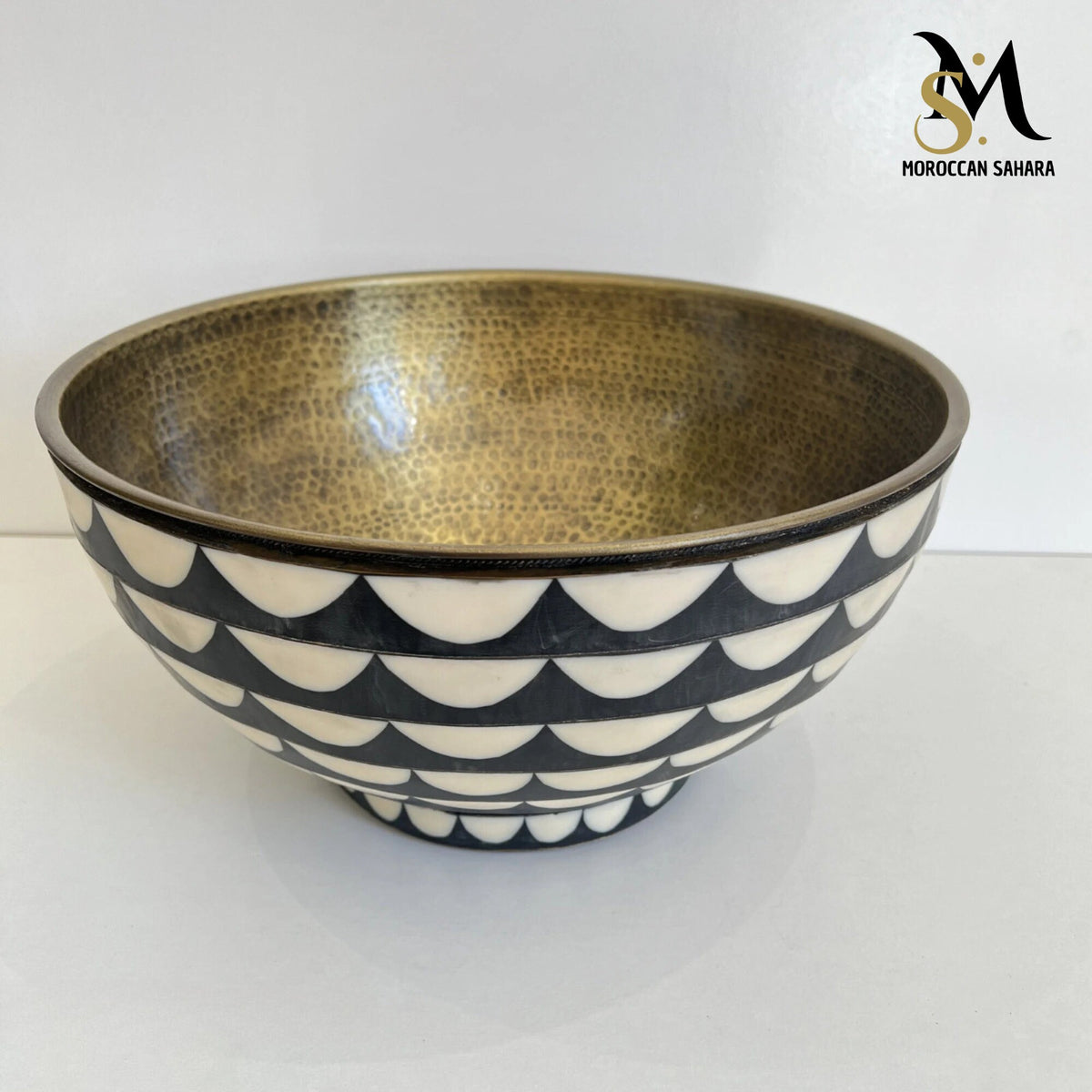 Hand Hammered Brass Vessel Sink: Wood & Brass Bathroom Vanity Bowl