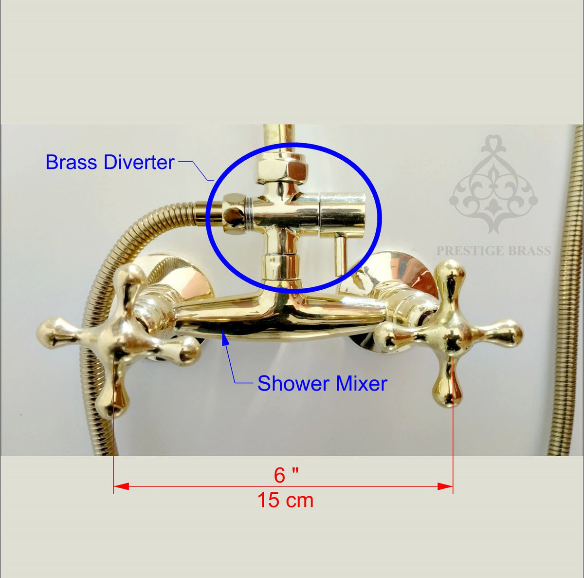 Unlacquered Brass Spare Parts For Shower System, Brass Shower Mixer, Brass Diverter