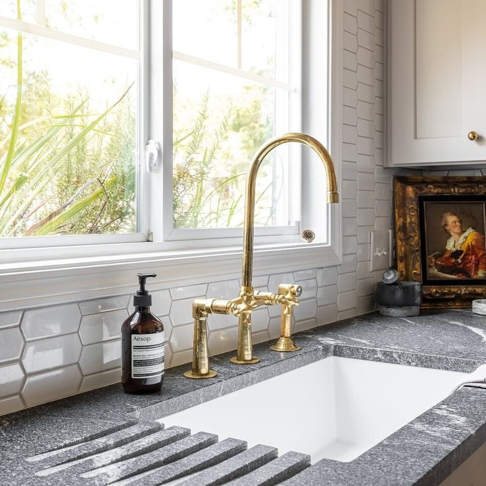 Brass Bridge Kitchen Faucet