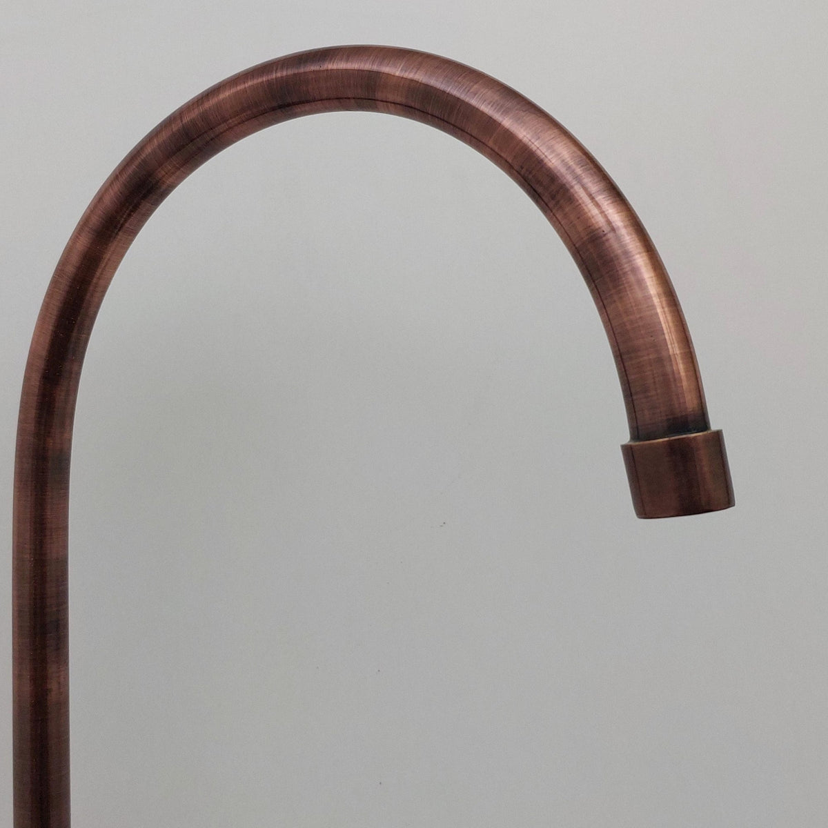 Antique Copper Finish Gooseneck Wall-Mount Faucet
