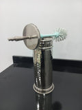 Handcrafted Antique Brass Toilet Bowl Brush and Moroccan Bathroom Brass Plastic Storage Basket Toilet Brushes Toilet Bru