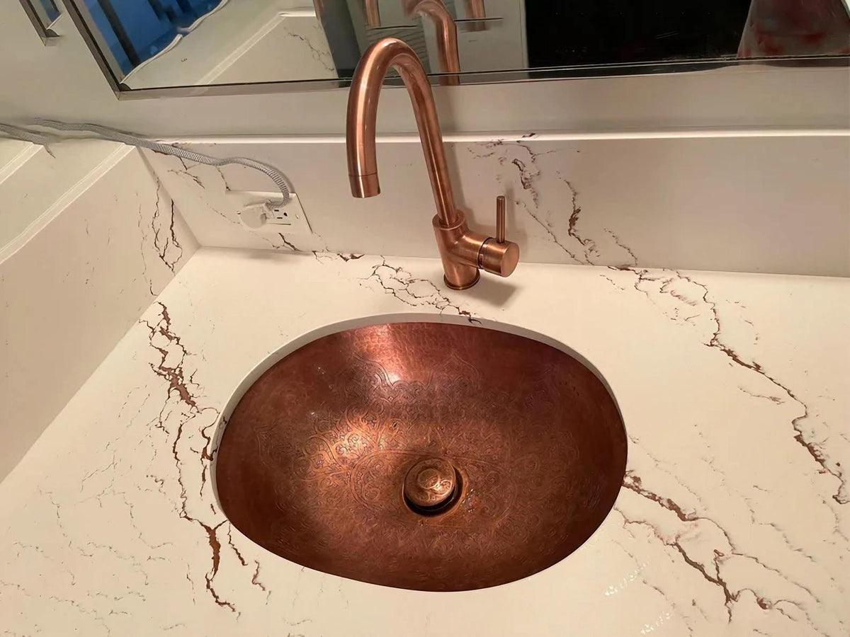Unlacquered Moroccan Brass Faucet: Single Hole Wet Bar Tap