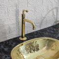 Antique Style, Vintage Bathroom Faucet, Single Hole Bathroom Faucet Unlacquered Brass Bathroom Faucet Single Handle, Bat