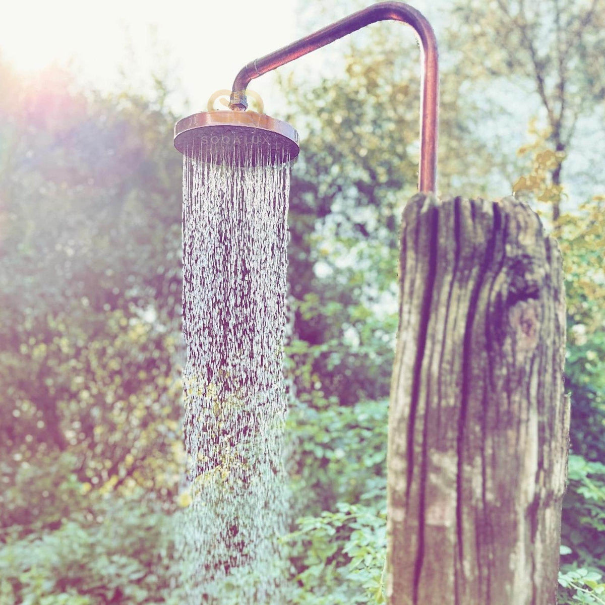 Unlacquered Solid Copper Shower Head, Rain showerhead