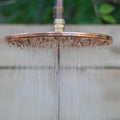 Unlacquered Solid Copper Rain Shower Head, Outdoor showerHead