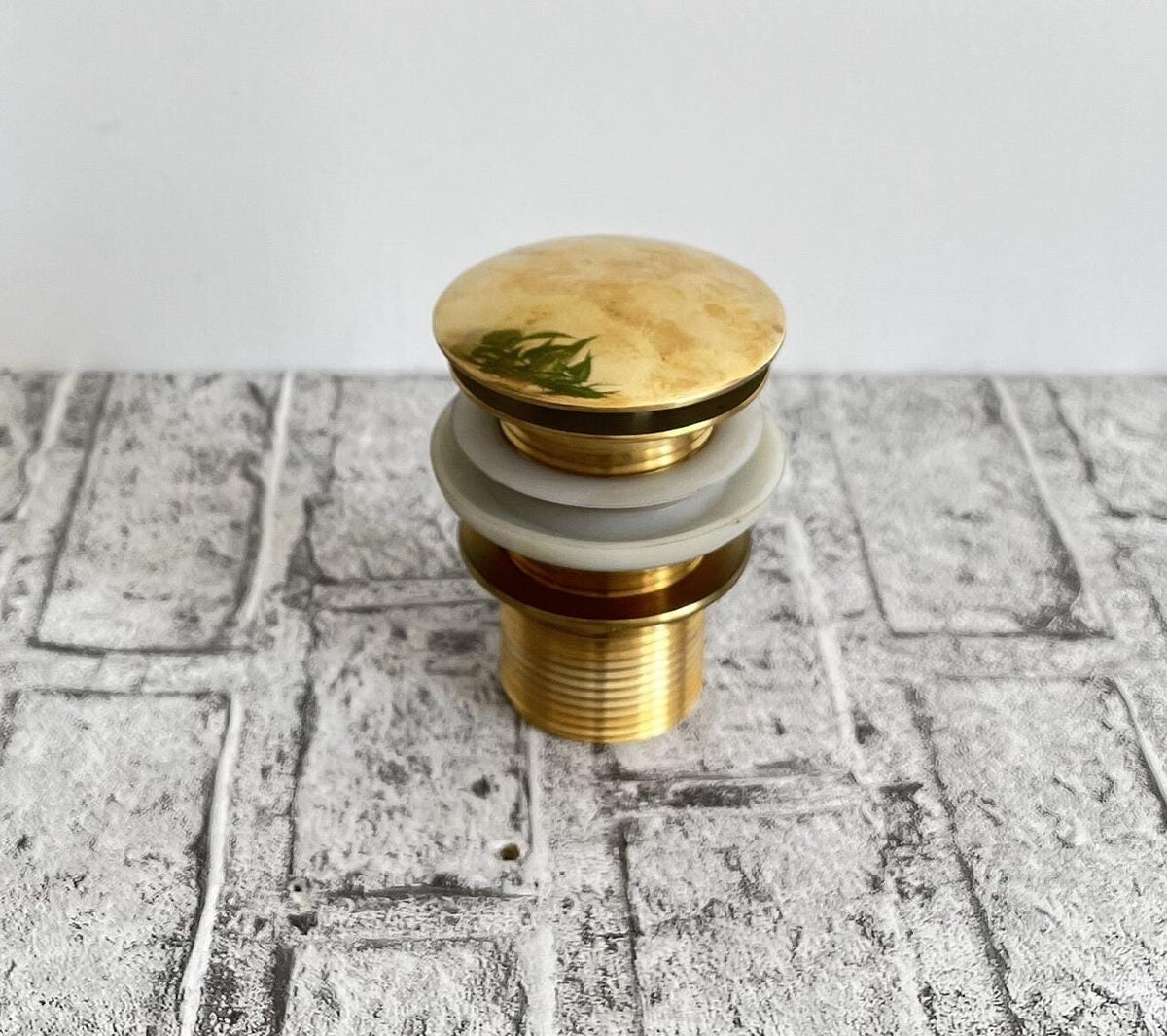 Solid Unlacquered brass sink drain, Solid Brass Drain, Pop Up Drain