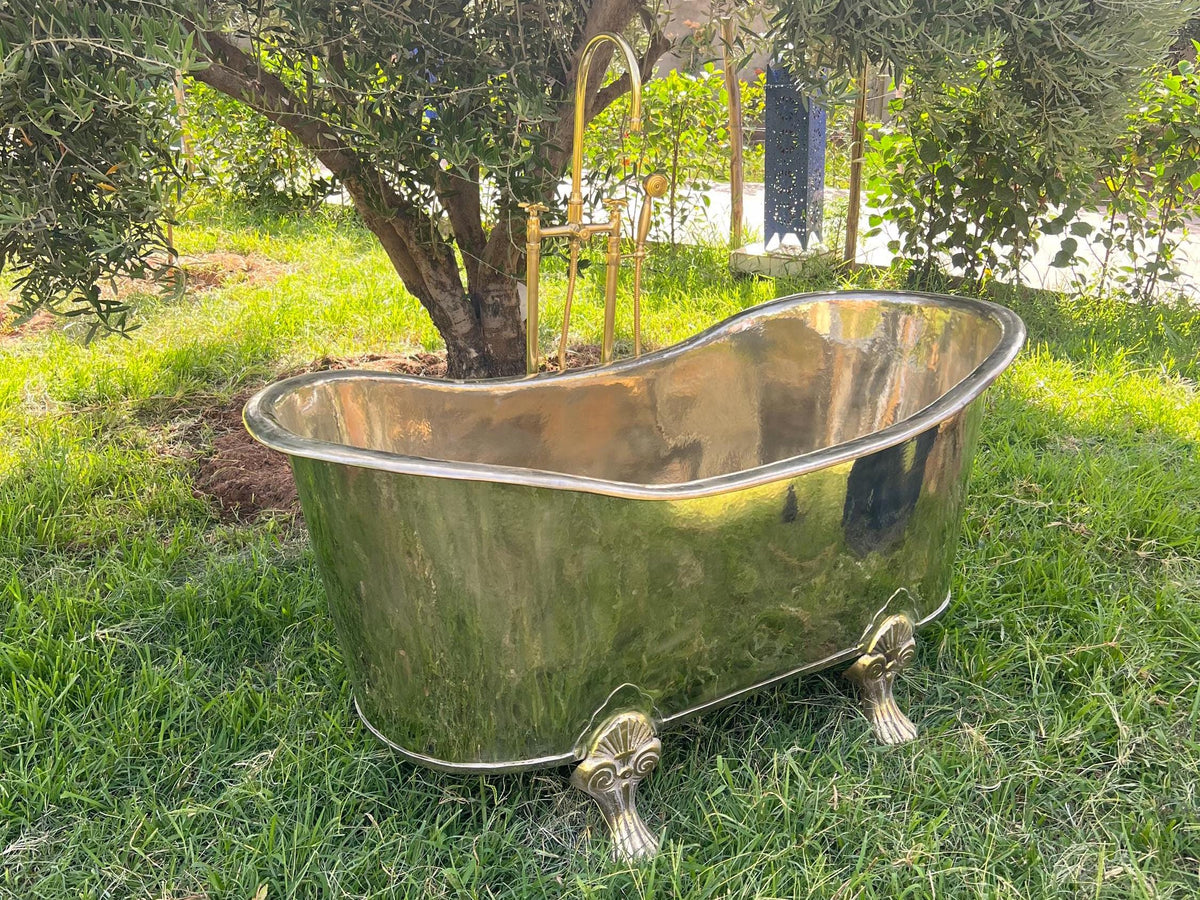 Antique Brass Freestanding Clawfoot Bathtub