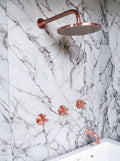 Antique Copper Rain Shower Set: Tub Faucet Combo