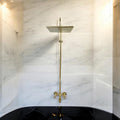 Unlacquered Brass Rain Shower System: Wall Mount Tub Filler