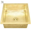 Handcrafted Unlacquered Brass Undermount Sink: Custom Kitchen & Bar