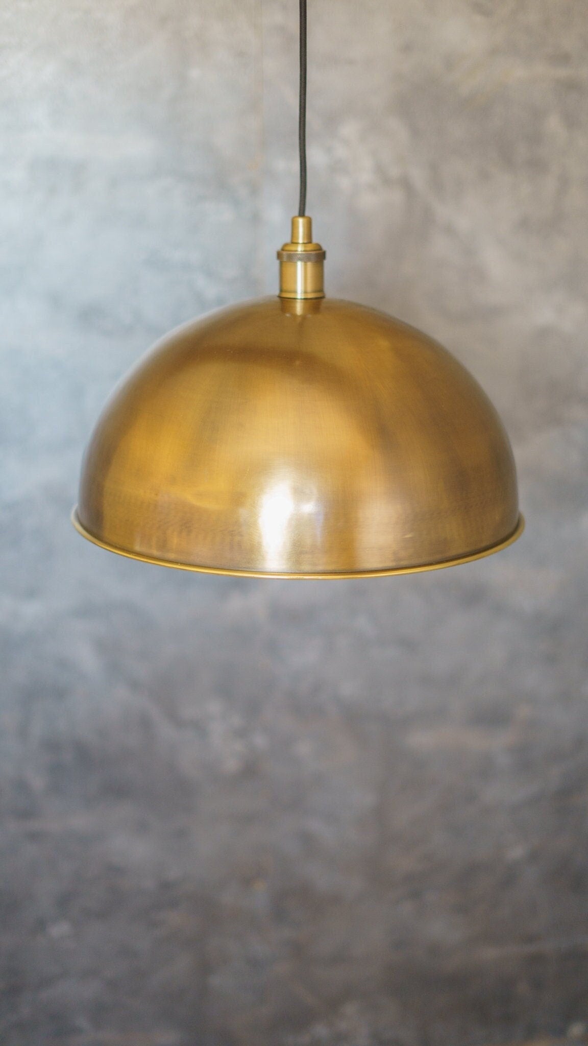 Oil Rubbed Bronze Dome Pendant Light, Bronze Ceiling Dome Lampshade, Hanging Light Fixture