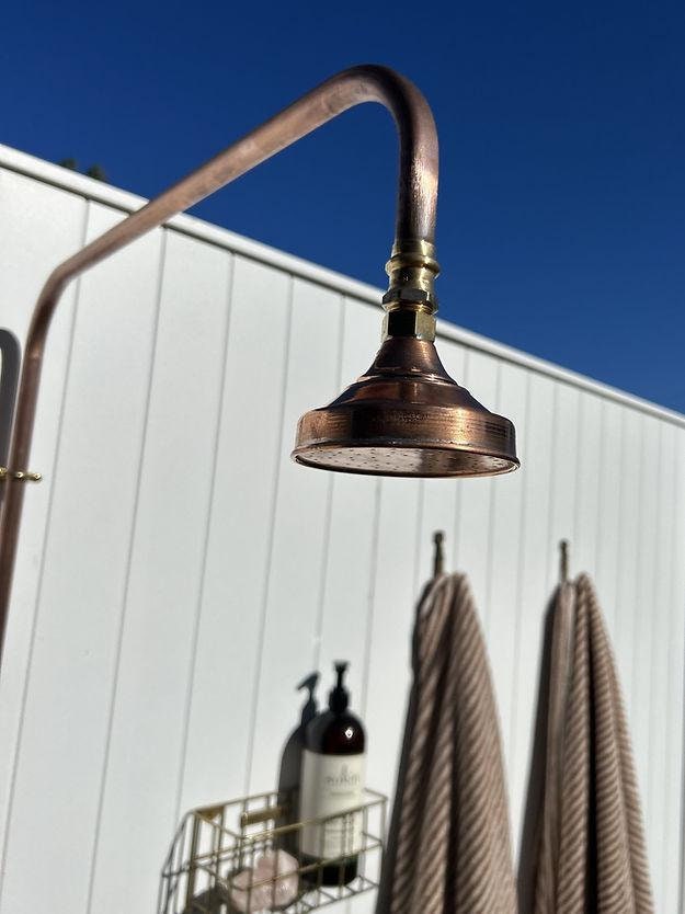 Handcrafted Unlacquered Solid Copper Rain Shower Head