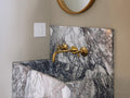 Wall Mounted Faucet, Unlacquered Brass Wall Bathroom Faucet, Customized Brass Bathroom Faucet, Snake Opening Bath Faucet