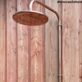 Handcrafted Unlacquered Solid Copper Rain Shower Head - Outdoor