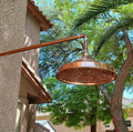 Unlacquered solid copper shower head, shower head, copper shower head, outdoor shower head, outdoor copper shower head, 