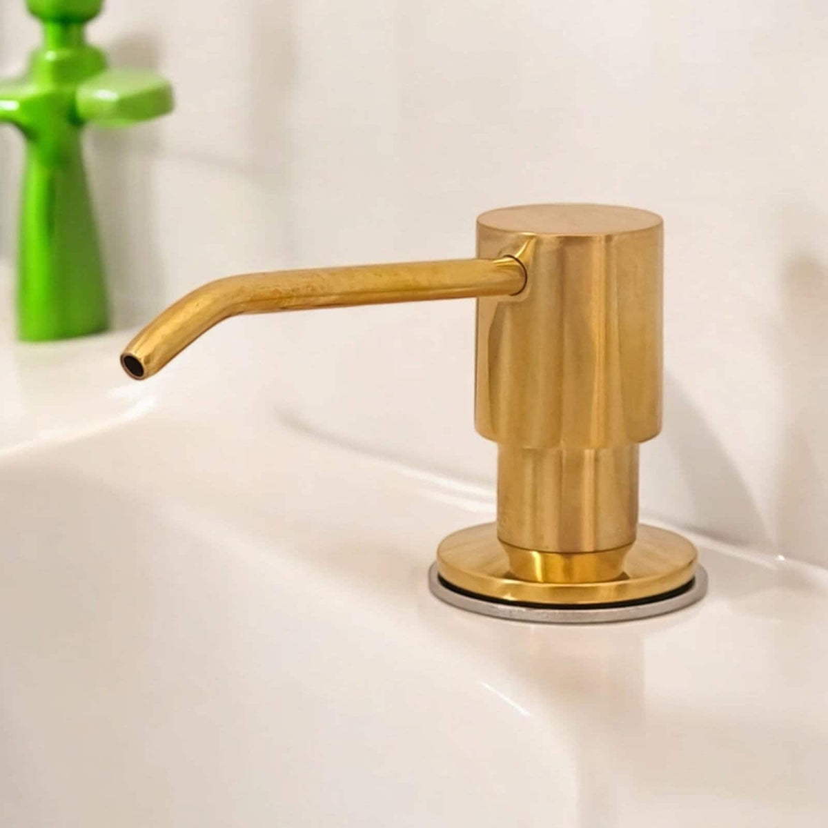 Unlacquered Brass Soap Dispenser, Solid Brass Soap Dispenser, Vintage Kitchen Dispenser, Antique Brass Bathroom Dispense