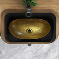 Hand Hammered Solid Brass Sink: Oval Vessel Bathroom Sink