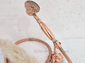 Copper handheld shower, Handheld Shower with Hose Flexible, Unlacquered Handheld outdoor copper shower head with Hose an