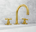 Unlacquered Solid brass bathroom vanity 3 holes faucet, deck mount faucet, brass bathroom faucet, vanity faucet, vanity 