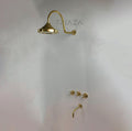 Unlacquered Solid Brass Shower System, Rain Shower Head, Tubfiller