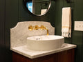 Unlacquered Brass Wall Mount Faucet: Vintage Vessel Sink Tap