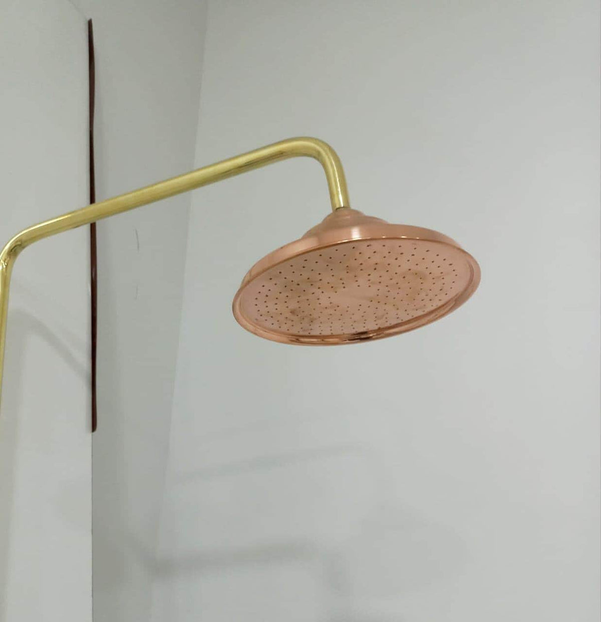 Unlacquered solid copper shower head, shower head, copper shower head, outdoor shower head, outdoor copper shower head, 