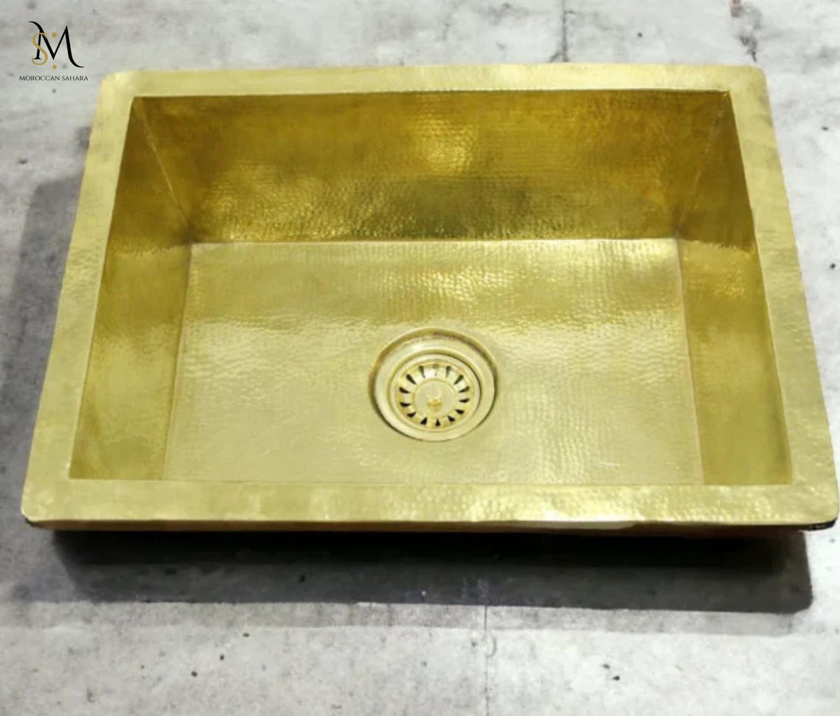 Handcrafted Unlacquered Brass Undermount Kitchen Sink: Custom Sizes