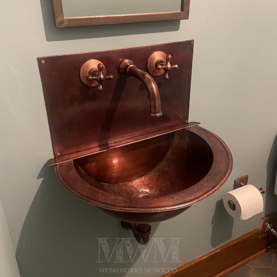 Oil Rubbed Bronze Wall Mounted Sink Vintage Style