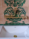 Unlacquered Brass Pot Filler: Wall Mounted Kitchen Faucet