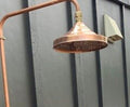Unlacquered solid copper shower head, shower head, copper shower head, outdoor shower head, outdoor copper shower head, 